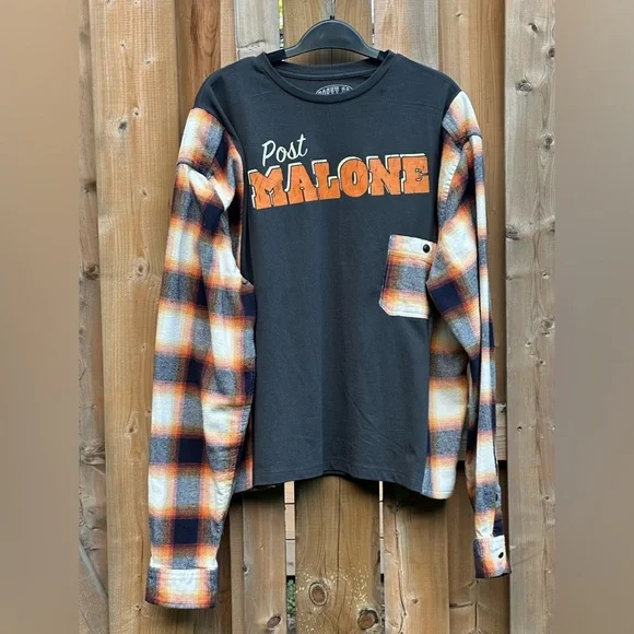 Post Malone Handmade Upcycled Shirt - Free Size - Picture 2 of 4